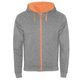 Толстовка FUJI мужская, HEATHER GREY/FLUOR ORANGE S